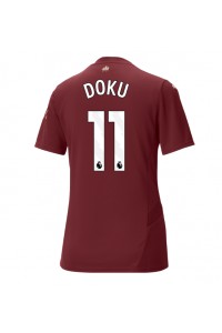 Manchester City Jeremy Doku #11 Fotballdrakt Tredje Klær Dame 2024-25 Korte ermer